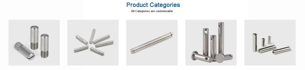 OEM Service Customized Round Knurled Threaded Dowel Pins Knurled Dowel Pin Cylindrical Roll Pins for Hinges